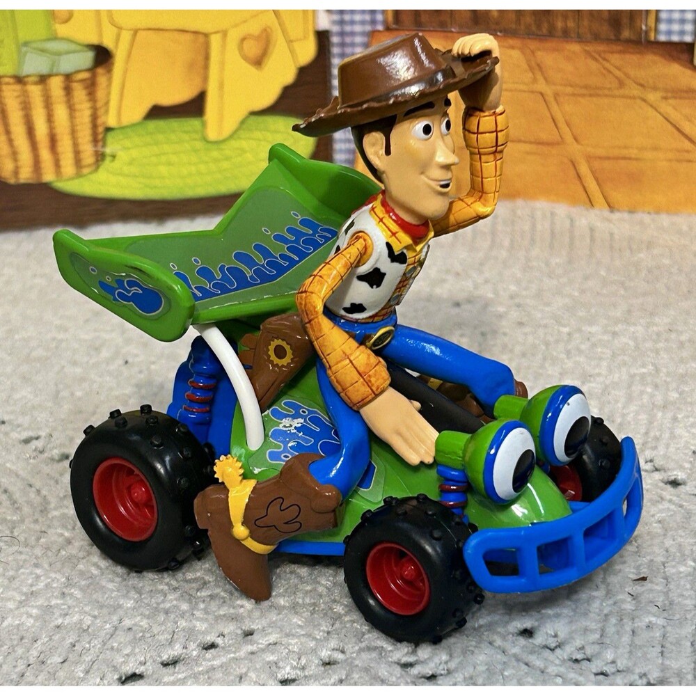 Disney Parks Toy Story Woody Riding RC Car Pullback Vehicle Toy Mattel Figure 4"